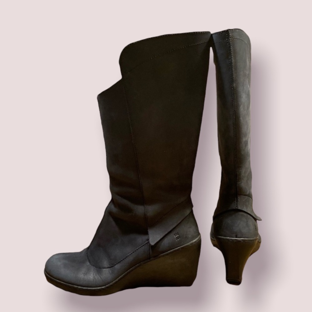 El Naturalista Wedge Boots With Spats and Awesome Lime Green Liners!